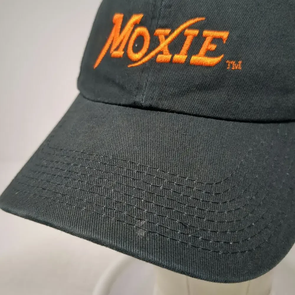 Fahrenheit Baseball Cap Black OS Embroidered Moxie Logo Hat Slideback Cotton